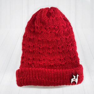 handmade in ireland alpaca red beanie