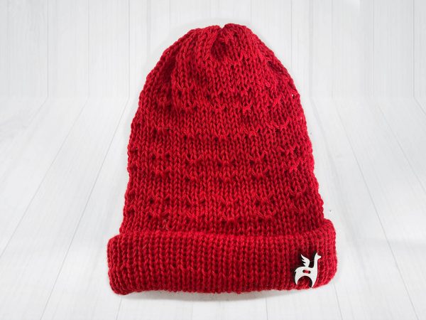 handmade in ireland alpaca red beanie