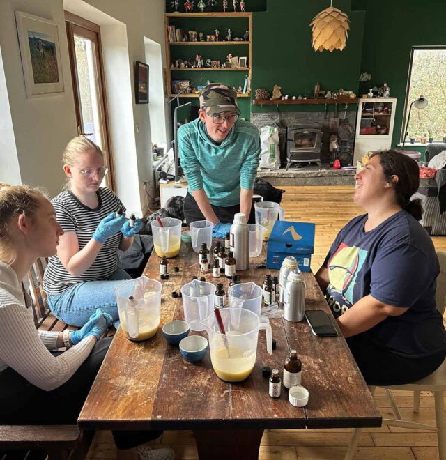 Soap making workshop with the flying alpaca Ireland