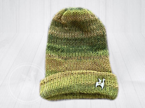 Green alpaca wool beanie handmade Ireland