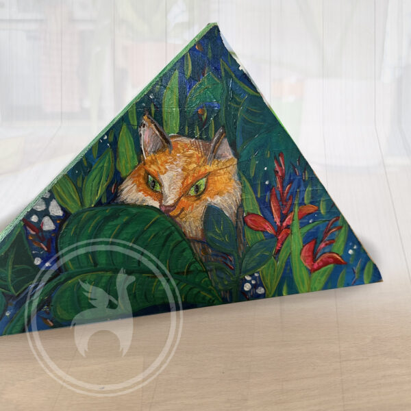 Handpaint recycling wood original craft fox Ireland