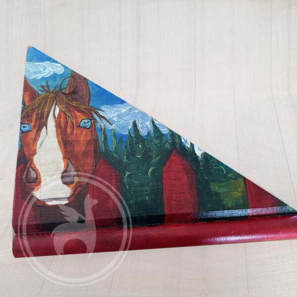 Handpaint recycling wood original craft horse Ireland