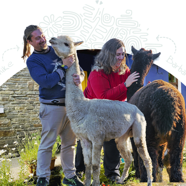 Mike & barbara from the flying alpaca, clare Ireland